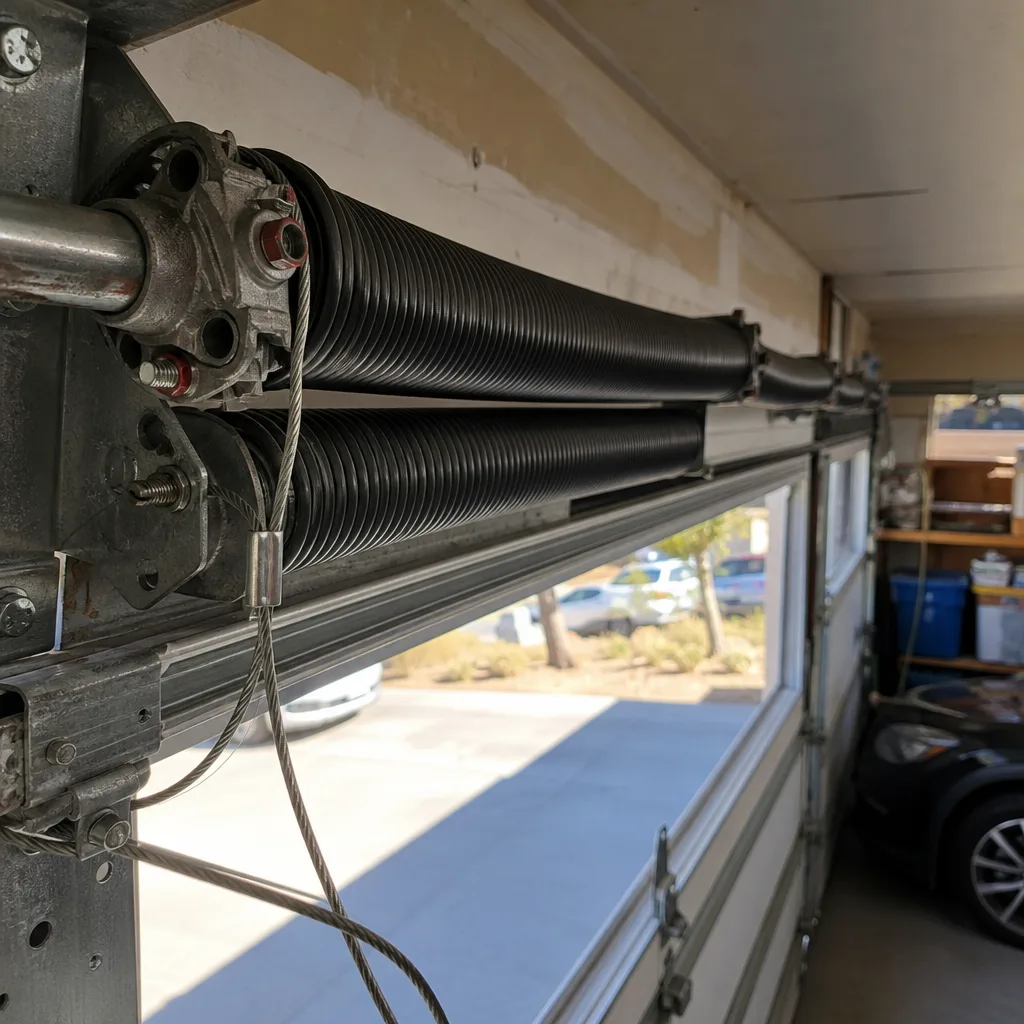 Torsion garage door spring repair and maintenance service